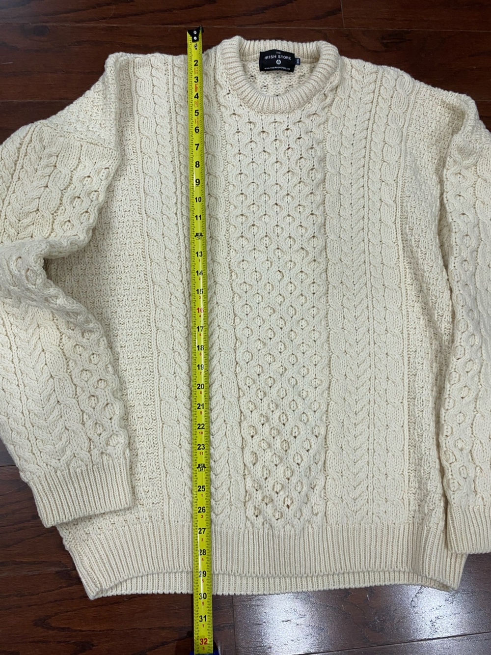 Men's Fisherman Merino Wool Cable Knit Heritage Sweater Preppy Old Money XXL - Picture 3 of 6